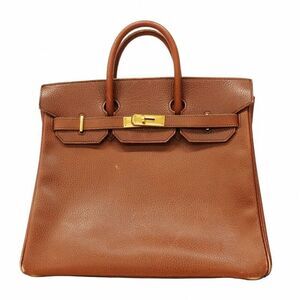 Hermes Handbag Haut À Courroies HAC 32 Ardennes Maron Gold Hardware 〇Z Engraved